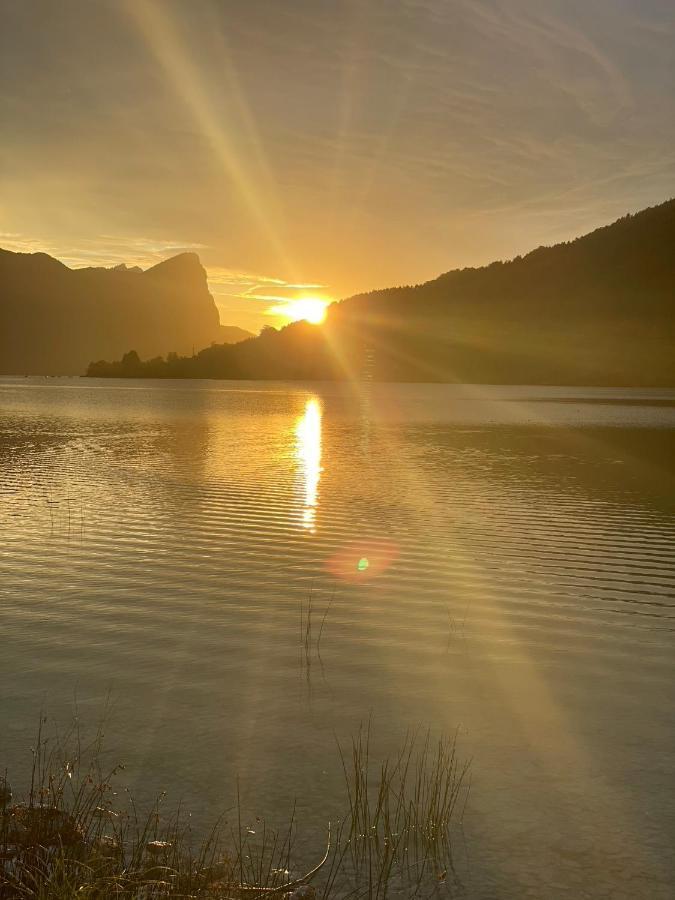 "Ferienhaus Am Mondsee" Mit Direktem Schafbergblick Im Salzkammergut Bei Salzburg Exterior foto